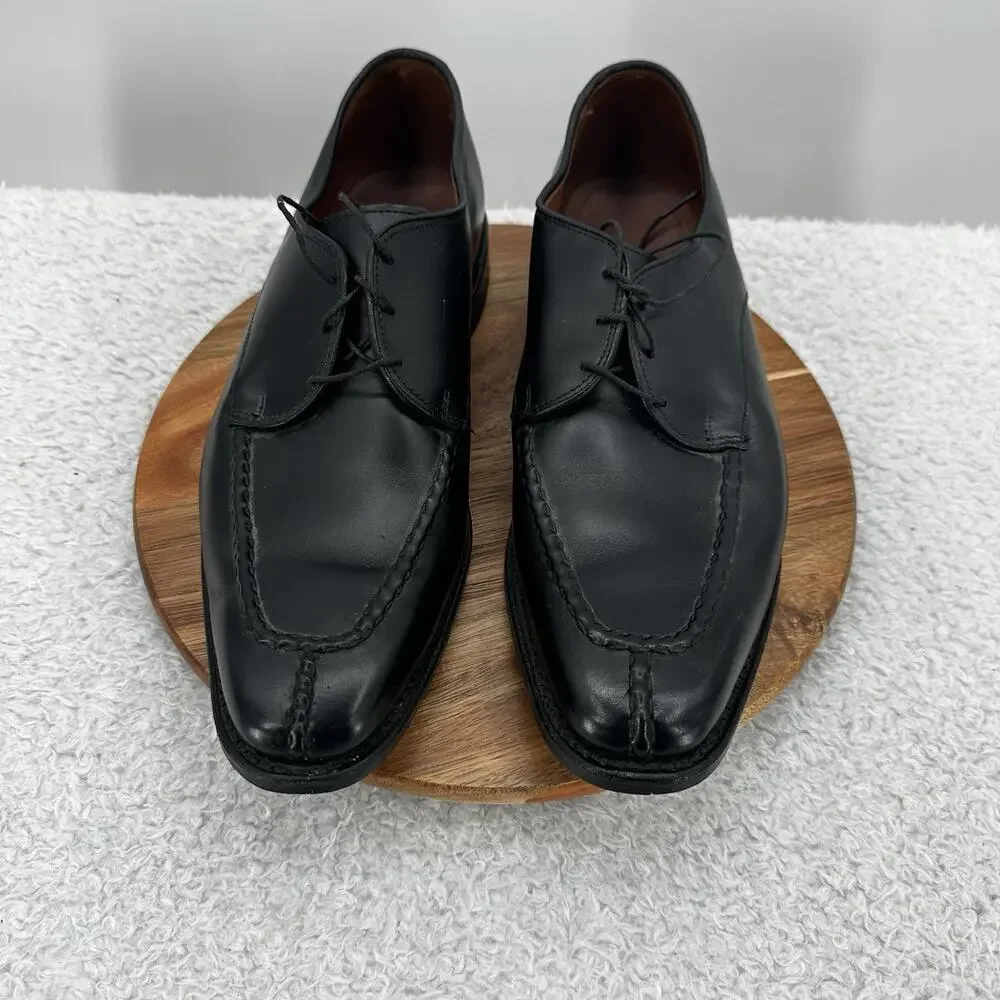 Allen Edmonds Parkway Leather Shoe Mens‎ 10 D Black Leather Lace up Split Toe